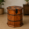Octagonal Wooden Storage Chest