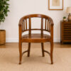 Barrel Back Wooden Chair