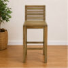 Slatted Wood Bar Chair