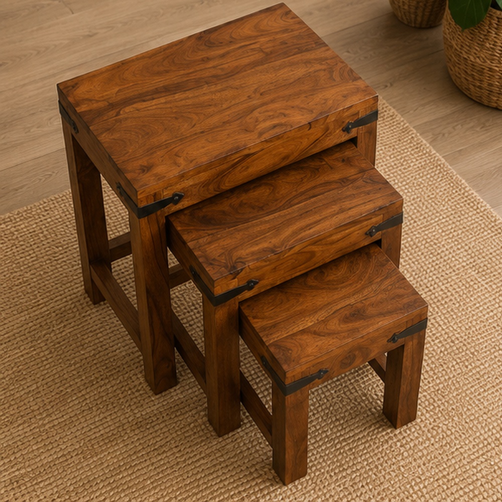 Yuma Sheesham Nesting Tables - Image 4