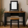 Black & Oak Vanity Set