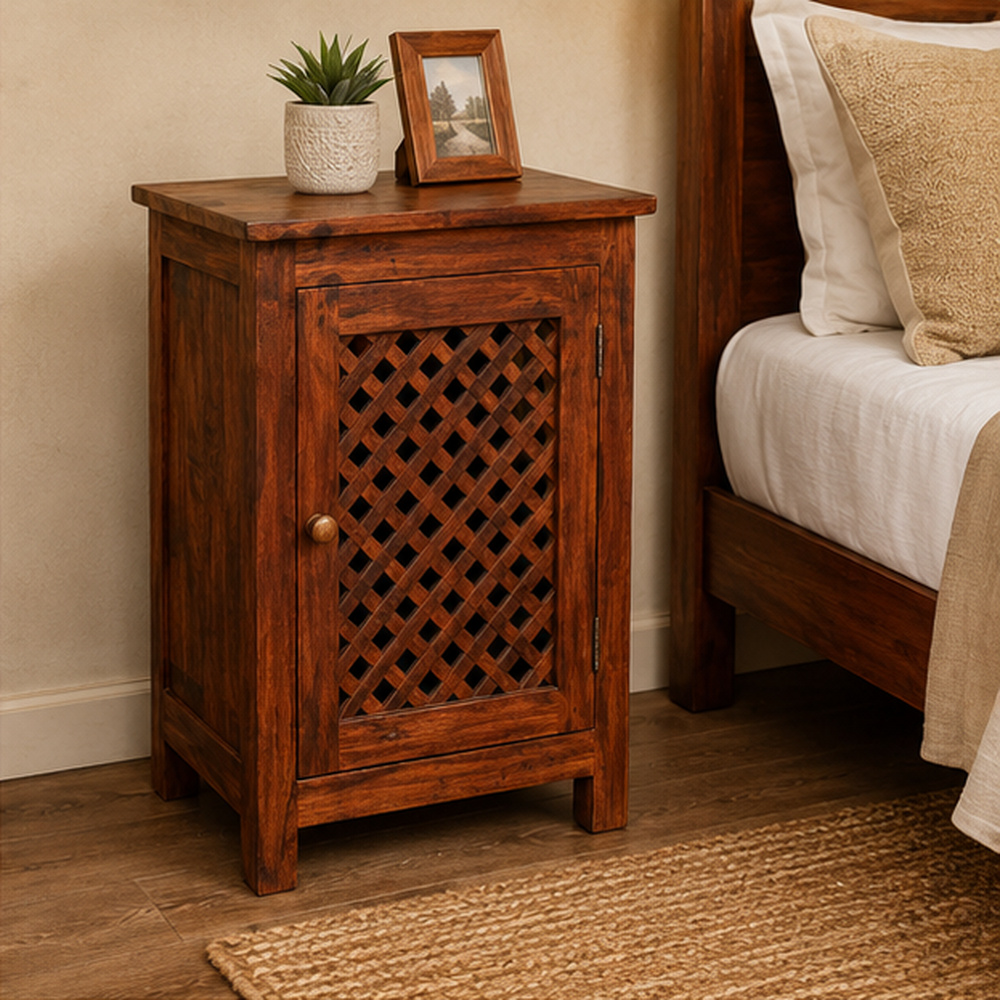 Latticewood Bedside Cabinet - Image 2