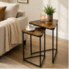 Walnut Frame Nesting Tables