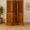 Slatted Three-Panel Screen